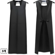 다이써생활 어깨편한 빅사이즈 TPU 방수앞치마 주방 공장 업소용, 3개, 블랙