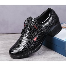 블라벨리 리얼 가죽 스톤 무늬 남성 모던 댄스화 중굽 국표 쿠셔닝 댄스화HY791