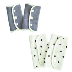 메롱베베 아기띠 침받이 2종 x 2p 세트, 도트+그레이, 1세트