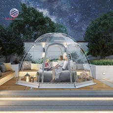 투명텐트 루프탑 우레탄창 몽골텐트 옥상 캐노피 감성 방풍 방한 방수 비닐 캠핑 행사 쉘터, 8각형 지름 3.8m 높이 2.2m+쿠션