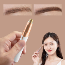 눈썹털 정리기 이쁜라인 자극방지 손쉬운 잔털 제모 안전한 미용시간단축 휴대용, 상세페이지 참조, 눈썹제모기-화이트