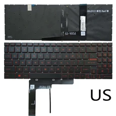 MSI GS76 Stealth 11ue MS-17M1 영어 RU용 새 미국 러시아어 RGB 키보드, 02 Red US