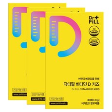 닥터필 어린이 비타민D 필름 키즈 뼈건강 영양제 식약청인증 HACCP, 3.8g, 3개