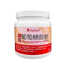VegEden 葡萄糖胺 MSM飲 525公克, 1個, 1罐入