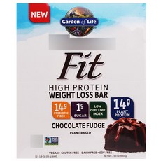 Garden of Life 高蛋白棒 巧克力法奇軟糖口味, 巧克力軟糖