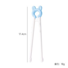 兒童學習筷 幼兒訓練餐具, 1個, 藍色 1雙