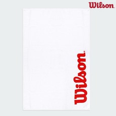 윌슨 2025 코트 타월 테니스 스포츠 타월 타올 WRZ540000, 화이트/레드