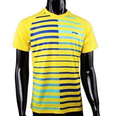 리닝 남성 트레닝복 반팔티 남자 배드민턴 티 노랑 한필마트