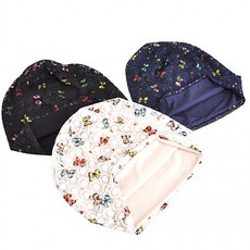 준캡 봄 여름 여성 아줌마두건 나비패턴두건 주방 캡 위생모자 새치커버 항암 비니 중년 할머니