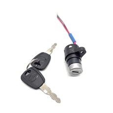 전동스쿠터 전원 배터리 키박스 키스위치 부품, 2단 키스위치 소 19.5MM, 블랙, 1개, 19.5MM 소 2단