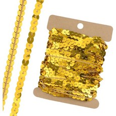 컬러 세퀸 트림 드레스 헤드밴드 장식용 플랫 브레이드 레이스 공예 장식 의상용 글리터 20야드, Gloden