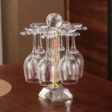 와인컵홀더 와인잔거치대 걸이 와인잔 골드 유리 정리, N. 크리스탈 골드 다이아몬드 와인랙