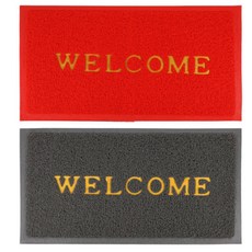 꿀템 미끄럼방지 현관매트 1p 출입구발매트, 레드