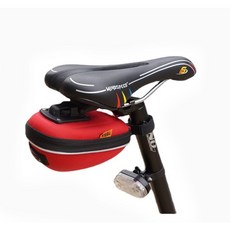 防水自行車座包 腳踏車置物蛋蛋包 單車硬殼尾包 EVA硬殼車後座包, 紅色, 1個