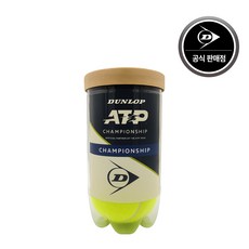 던롭 챔피언십 ATP 테니스공 1캔 x 2p, 옐로우, 1개