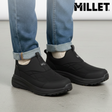 [국내매장발송] 밀레 남성 슬립온 방한 방풍 보온 등산 여행 캠핑 낚시 트레킹 이월상품 겨울 운동화 방한화