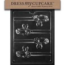Dress My Cupcake 초콜릿 캔디 몰드 로즈 프레첼 롤리팝, Dress My Cupcake 초콜릿 캔디 몰드, 로즈