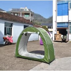 오토바이 접이식 간이차고 휴대용 덮개 간이 바람막이 보관함, 녹색 양문 200x80x160 cm