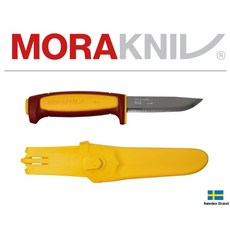 Morakniv 瑞典莫拉刀 Basic 511 碳鋼 9cm 刃長 黃紅柄, 1個