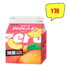 빙그레)아이스티제로복숭아, 1개, 300ml
