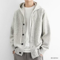 聖誕秋冬款連帽針織開衫外套 潮流男士休閒毛衣夾克