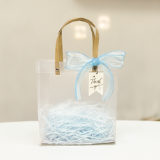 올리스트 답례품 포장 상자 가방 쇼핑백 구디백 10개, 블루