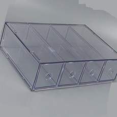 리빙툴마켓 투명 4칸 정리함 플라스틱수납장