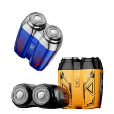 變形金剛 浮動雙刀頭旅行用電動刮鬍刀, 藍色