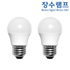 우리조명 장수램프 LED 인지구 3W E26, 2개, 전구색