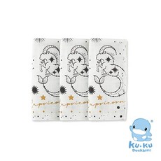 酷咕鴨 KUKU PLUS 十二星座紗布手帕-3入