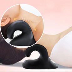 마사지 베게 경추 스트레칭 거북목 경추 베개 일자목 쿠션, 블루, 블루