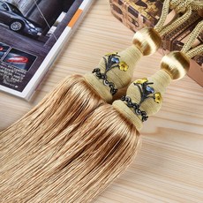 커튼 스트랩 볼 스트랩 유럽식 커튼 버클 프린지 수술 아플리케 싱글 볼, 황금 한 쌍