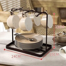 종이컵 홀더 빨대 수납 철제 테이크아웃 컵꽂이, 1개, 커피색