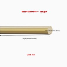 H62 황동 라운드 바 금속 막대 밀링 가공 직경 0.8mm-35mm 길이 200mm, 42 1pcs 15mmX200mm, 01 Brass
