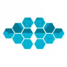 OEM 12Pcs 3D 거울 육각 비닐 이동식 벽 스티커 데칼 홈 장식