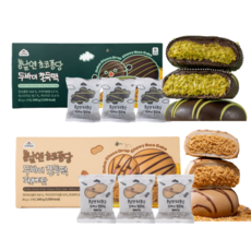 [봄날엔 세트] 봄날엔 초코퐁당 두바이 쫀득떡(피스타치오맛) x 초코퐁당 요거꿀떡, 1세트, 660g