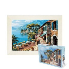 퍼즐피플 풍경 랜드마크 500피스 직소퍼즐, 오버룩 카페 500피스 액자포함(우드화이트), 퍼즐유액 포함, 1개