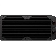 CORSAIR Hydro X 시리즈 XR5 240mm V2 맞춤형 냉각 라디에이터 - iCUE 링크 팬 120mm 팬 마운트 2개 나사 보호 플레이트 G0.6cm(1/4인, Black, 280 mm