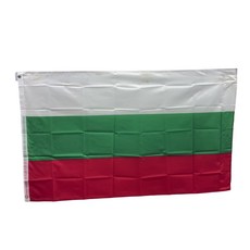 불가리아 국기 Bulgaria flag 90x150cm 폴리에스터 90g 금속 고리 이중 스티치 마감, 1개, WHITE+GREEN+RED