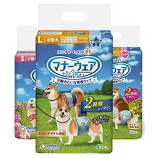 Unicharm嬌聯 消臭大師公母犬禮貌帶 寵物紙尿褲 狗尿布 寵物生理褲, L, 40枚入