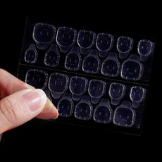 네일 양면 테이프 24pcs 말캉팁 폴리 젤 연장 팁 코핀, 1개