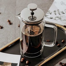 이코리브 커피메이커 내열유리 티메이커 프렌치프레스 400ML 커피추출기, 1개