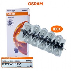 오스람 싱글전구 3156 수입차 브레이크등 투명 방향지시등 1BOX 12V 27자동차 깜빡이전구, 1156, 1개