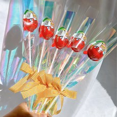 DIY 킨더조이 한송이 꽃다발 만들기 포장세트 (킨더조이 미포함), 5개, 옐로우