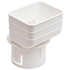 5.1cm x 7.6cm 7.6cm2x3x3인치 다운스파우트 배수 어댑터화이트 135293, 화이트