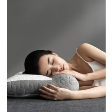 우유베개 라텍스 그레이 목베개 화이트 목보호 경추베개 화이트 높은 베개 면 커버