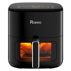 ROUUO 가정용 디지털 에어프라이어 5L 대용량, 블랙, AF01