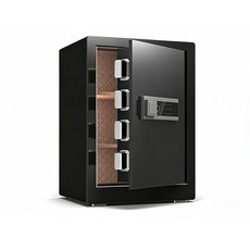 PYHO 지문 금고 가정용 소형 두꺼워진 금고 S6, 블랙 45CM