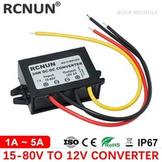 RCNUN 24V 36V ~ 1A 스텝 다운 DC 컨버터 전압 레귤레이터 벅 자동차 트럭 공급 장치, 05 15-50V to 12V 1A, 1개