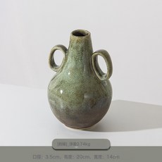 北歐家居創意陶瓷乾花花瓶民宿客廳藝術裝飾插花花器簡約, 綠色